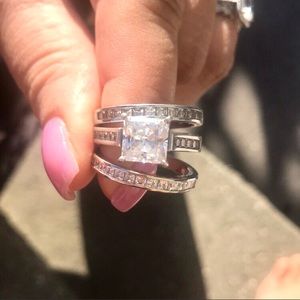 Diamonique Wedding Set